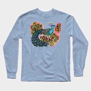 Sneaky Sneaker Peacock Long Sleeve T-Shirt